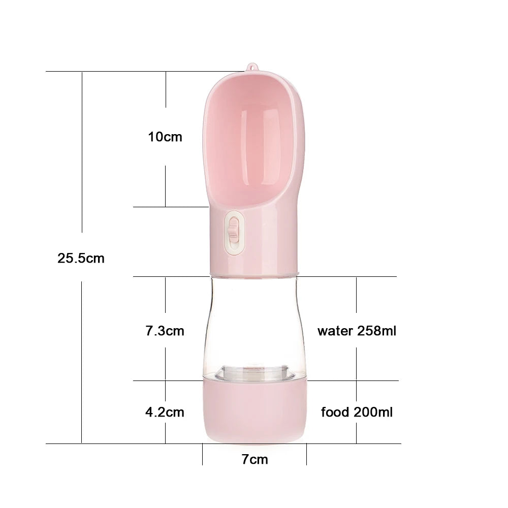 Tragbar Hund Wasserflasche Futter Und Wasser Behälter Für Hund Haustiere Futter Schüssel Outdoor Reise Trink Schüsseln Wasser Spender