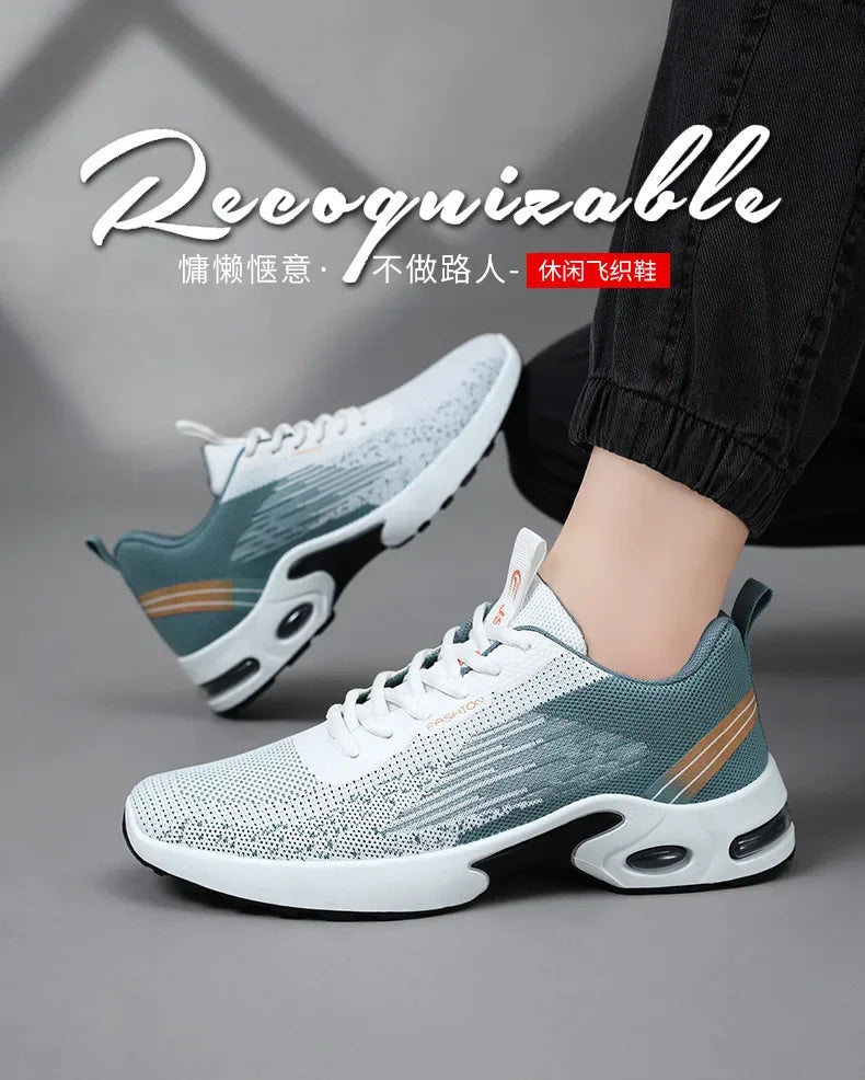 Fashionable Breathable Sneakers for Men - Stylish Mesh Casual Shoes for Daily Wear