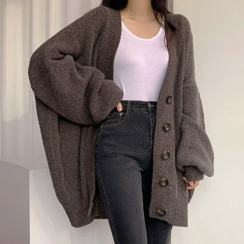 XIBUSANACN Cardigan Sweater Coat - Größe Regular, Loose