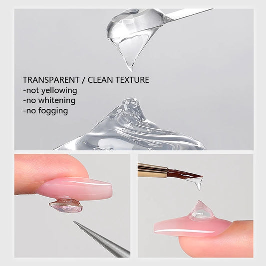 CHUNSHU Super Strong Sticky Nail Glue Gel For Rhinestones Nail Art Decorations 15G No Wipe DIY Gem Adhesive Functional UV Gel