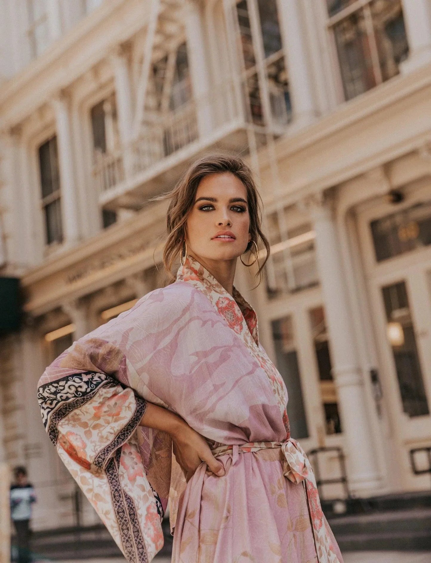 Girls ethnic style bikini beach cover up