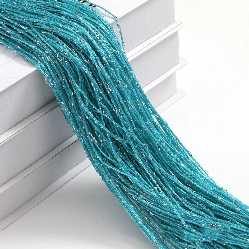 HomeStyle Glitzer-Türschnur - 100x200 cm silber Vorhang