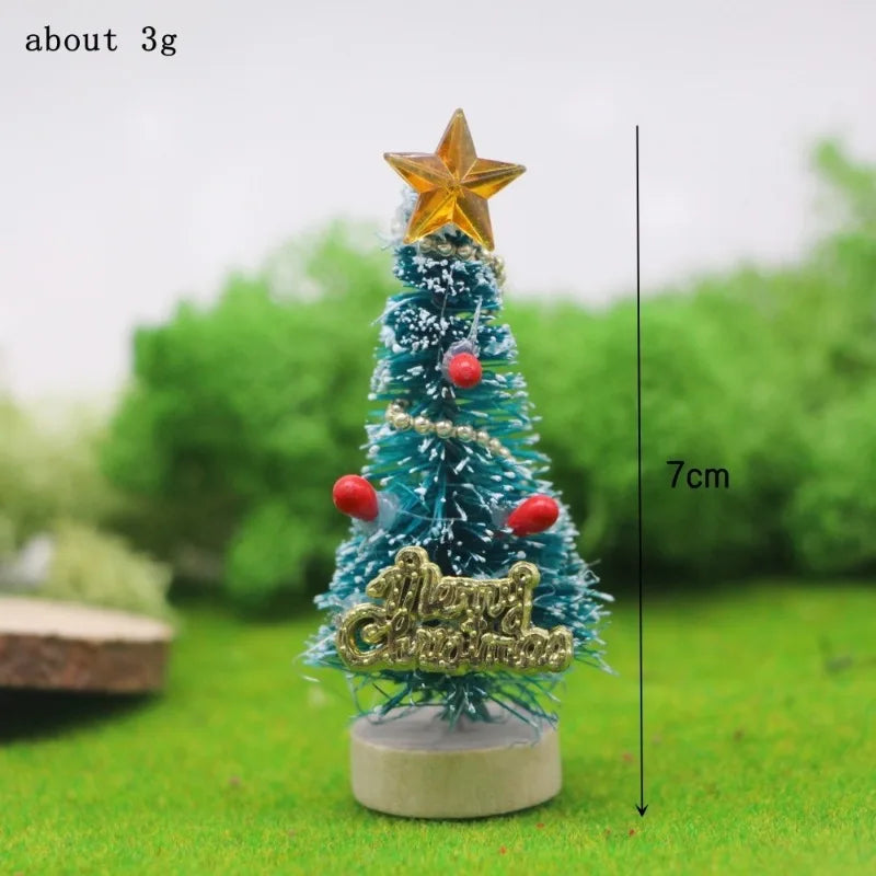 12Pcs Miniatur Weihnachtsbaum Resin Dekor - Größe Klein Stück 12