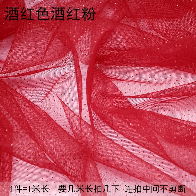 TüllPro Glitzer-Tüll - Chiffon Polyester 160cm Reißfest