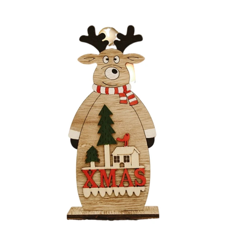 N2HAO Santa Holzornament - Größe ca. 8 cm, Gewicht ca. 60 g, Material Holz