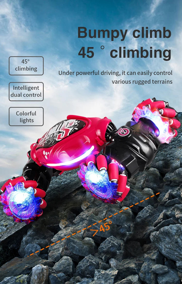 RC Car 4x4 Remote Control Cart Stunt Gesture Sensing 1/12 RC Drift Car With LED Light Deformation Novel Toys For Children Toys