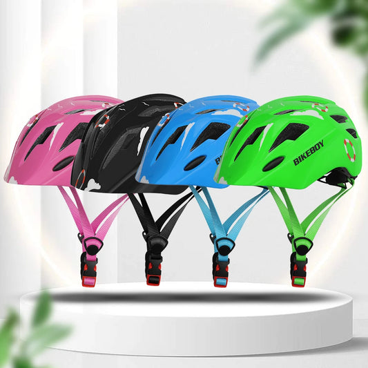 Kids Cycling Helmet Adjustable Bicycle Helmet with Taillights Lightweight Scooter Balance Bike Helmet Children Riding Equipment