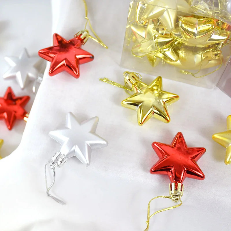 Choice Weihnachtskugeln Stern Gold - Kapazität 12 Stück Größe Ca.4 cm