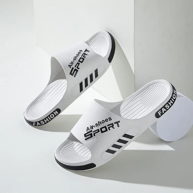 Mode Herren Hausschuhe PVC Weich Sohle Rutschfest Slides Casual Outdoor Strand Flip Flops Heim Badezimmer Paare Hausschuhe Neue Sandale