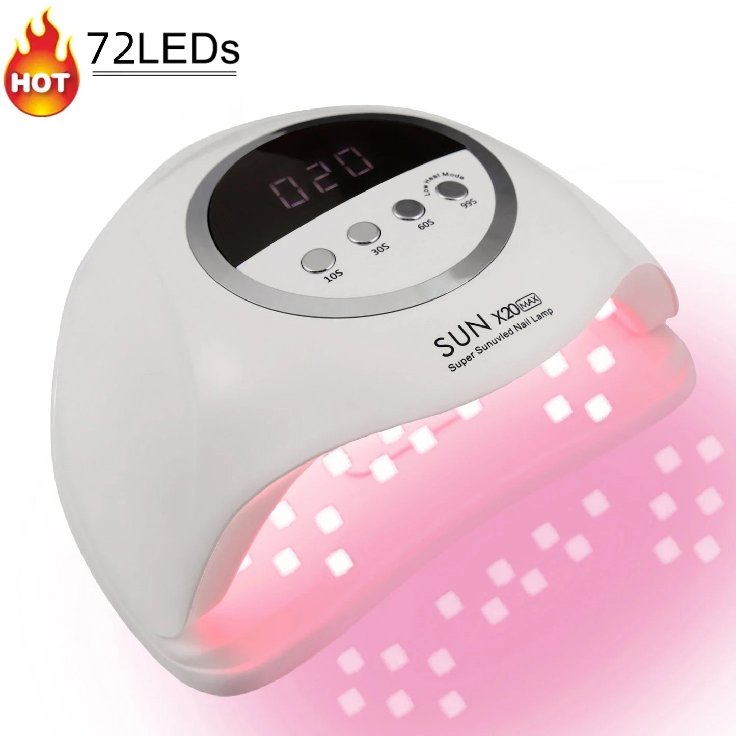 SUN X20 MAX UV LED Nail Lamp for Manicure Gel Polish Drying Machine with Large LCD Touch Professional Smart Nail Dryer Tool