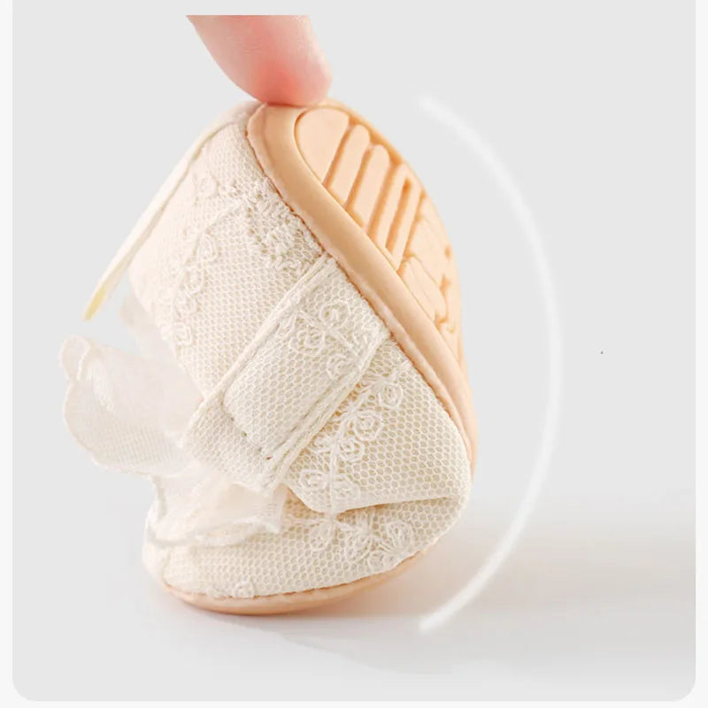 Sommer Baby Lauflernschuhe 2025 - 0-18M Mädchen Bestickte Mesh Schuhe - Kleinkind Schleife Weiche Sohle Stoffschuhe