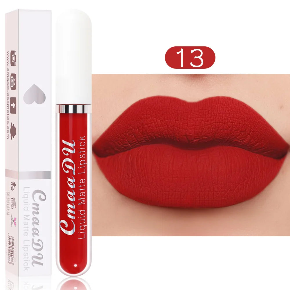 Liquid Matte Lippenstift 2025 - Wasserfest Langanhaltend Make-up Frauen - Kosmetik Koreanisch Makeup Beauty Lip Gloss Tint Fleck
