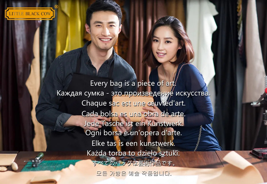 Vintage flower carved leather bag  single shoulder briefcase & business satchel