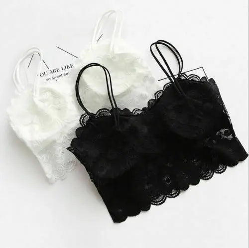MOONBIFFY Spitzen Top Gepolstert - Push Up Polyester S XL