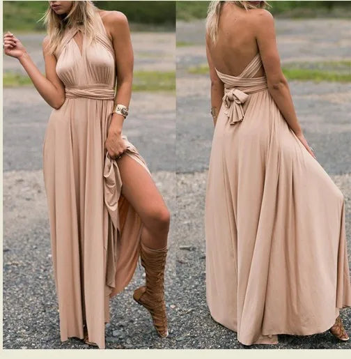 Sexy Women Boho Maxi Club Dress Red Bandage Long Dress Party Multiway Bridesmaids Convertible Infinity Robe Longue Femme