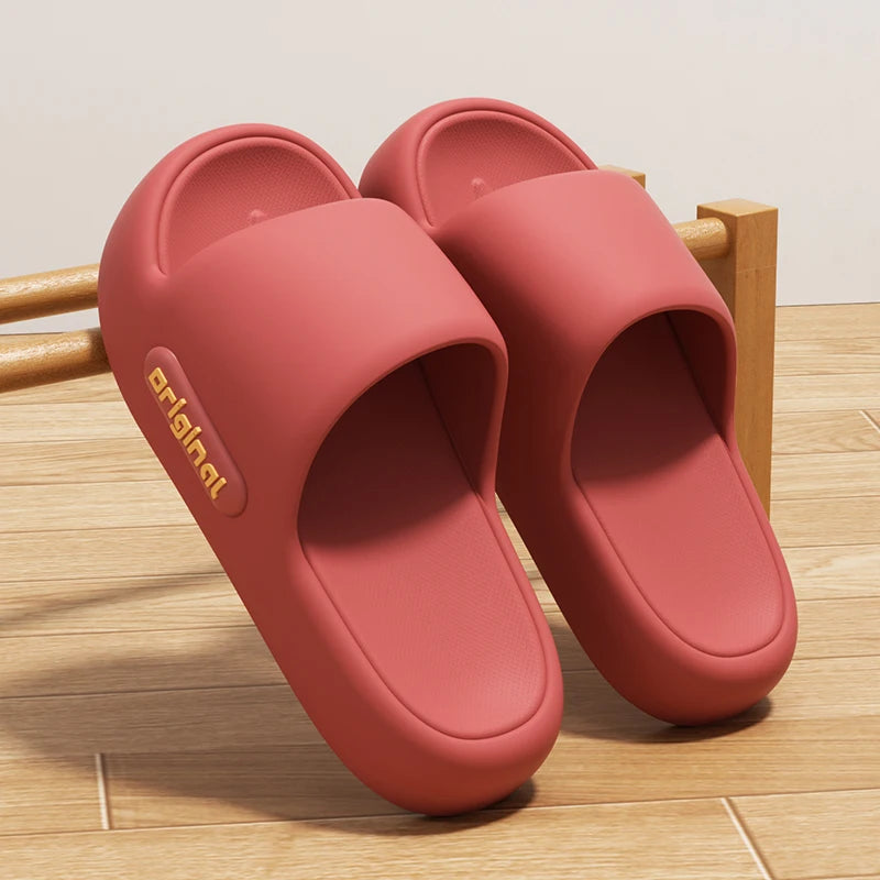 Dick Plattform EVA Hausschuhe für Frauen 2025 Frühling Sommer Rutschfest Strand Flip Flops Frau Komfort Weich Sohle Innen Cloud Hausschuhe