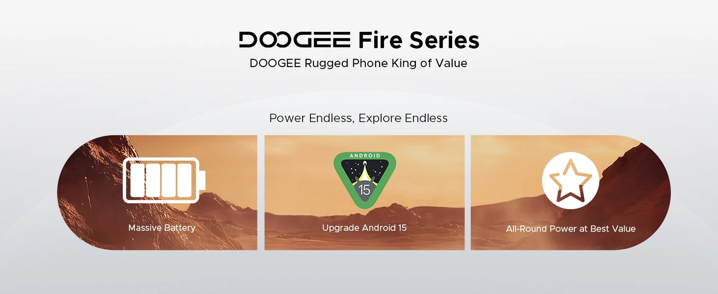 DOOGEE Fire 3 Robustes - 8350mAh Akku 5.5Zoll Display Unisoc Octa Core