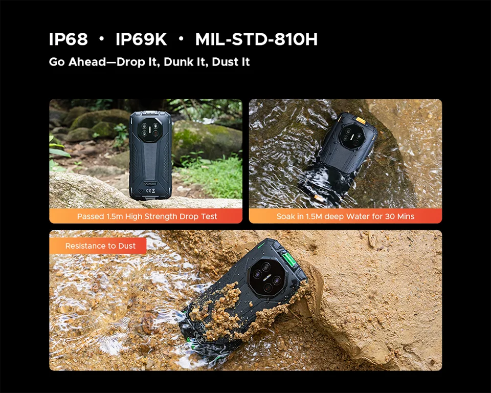 DOOGEE Fire 3 Ultra Robustes Telefon - Kapazität 8350mAh 18W 5,5 Zoll