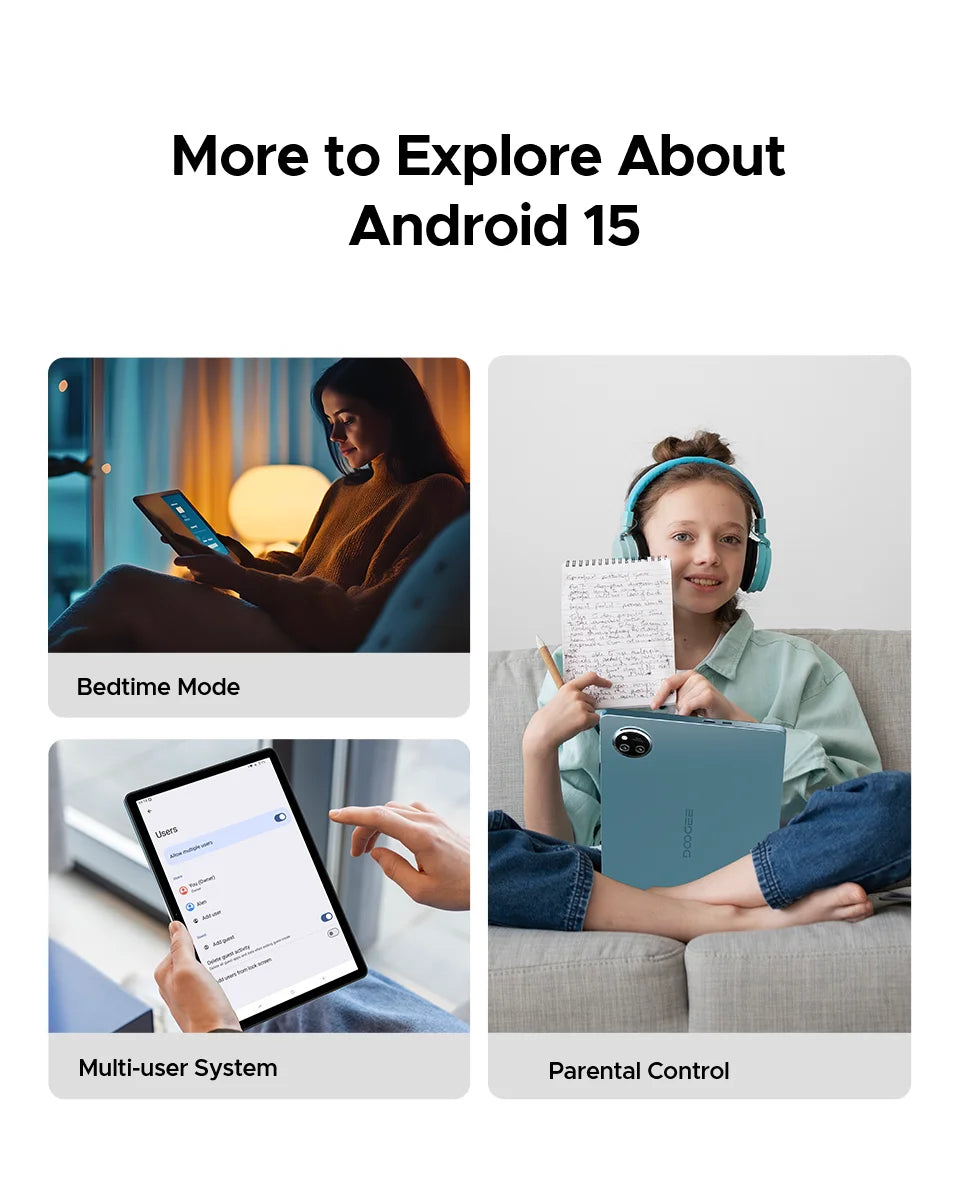 DOOGEE Tab A9 Pro Android 15 Tablet - Speicher 128 GB RAM 30 GB 11Zoll