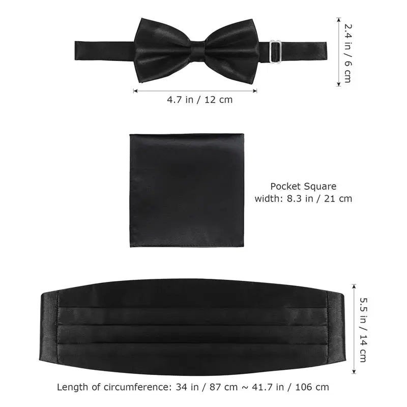 Craft Fliege Kummerbund Set - 3 Teilig Polyester One Size