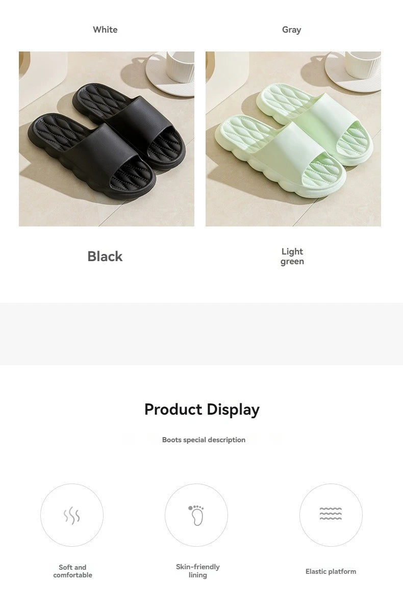 Women Summer Slippers Men Home Shoes Household Indoor Bathroom Bathing Couple EVA Slippers Sandals Slippers Anti-slip Anti-odor