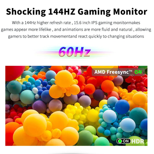 Tragbarer Monitor 2025: HGFRTEE 15.6inch FHD-IPS Panel Second Screen Laptop Gaming Extended Display Type C HDMI Collection