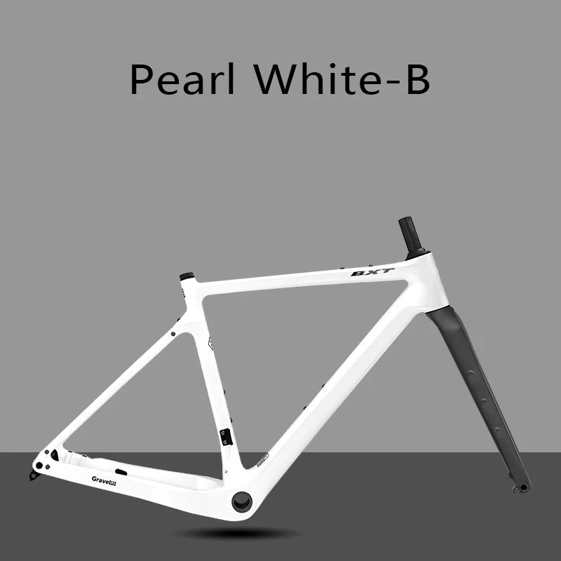 BXT Carbon Gravel Bike Frame Fully Hidden Cable Carbon Frame Fork Thru Axle Gravel Disc Brake Carbon MTB Road Bicycle Frame 27.5