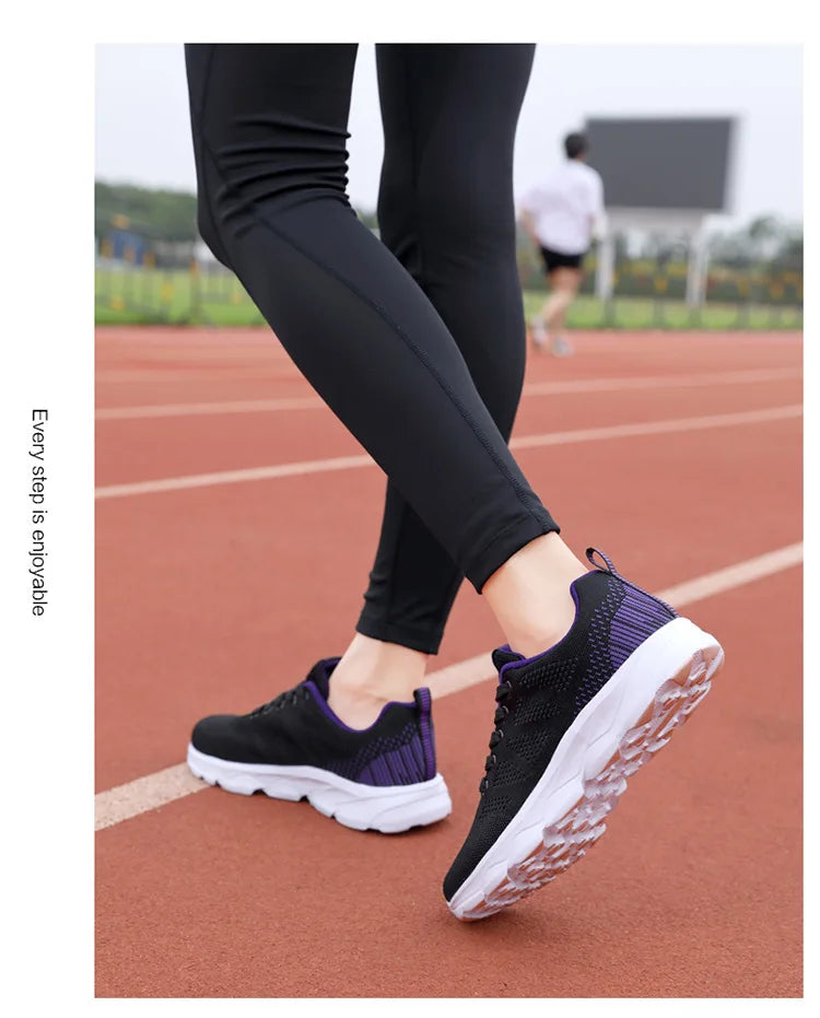Hot Sneakers Shoes for Women Soft Flat Casual Shoes 2025 Spring Summer Light Breathable Mesh Sneakers Walking New Ladies Shoes