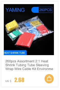 328Pcs Sleeving Wrap Wire Car Electrical Cable Tube kits