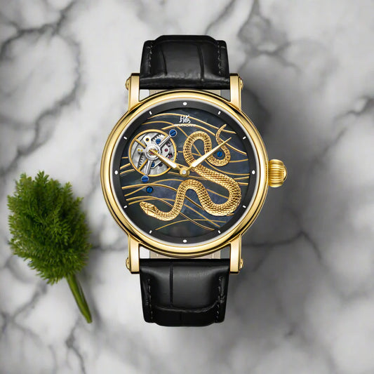 Shanghai Golden snake carrousel Tourbillon hand wound limited edition timepiece