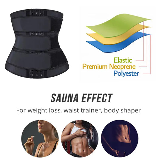 Damen Verstellbarer Bauchkontrolle Taillengürtel - Haken Workout Schweiß Sauna Effekt - Body Shaping Fitness Sport Taillen Trainer