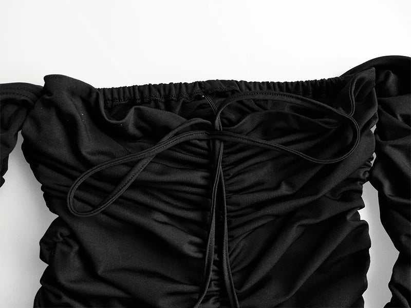 Arctic Cat Bodycon Off-Shoulder - Viskose, Elastisch, Lang