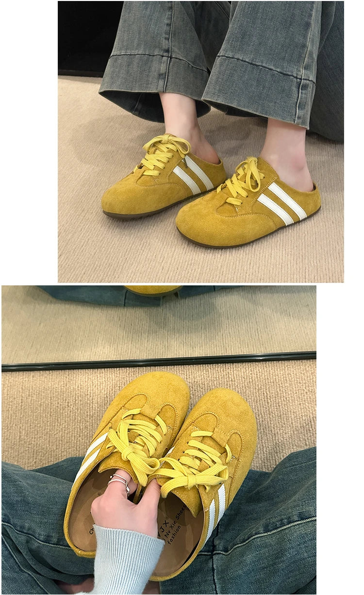 Casual Sneakers Woman Shoes Slippers Flats Platform Sandals Mules 2025 Brand Designer Lace Up Loafers Summer Women's Sneakers