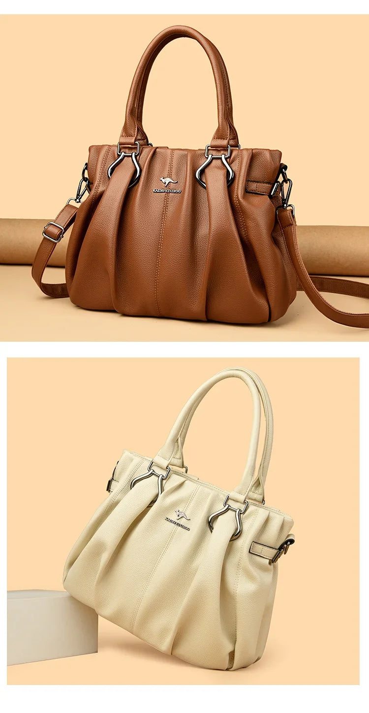 Genuine Brand Tote Bag Luxury Handbags for Women Mom Shoulder Crossbody Hand Bag Designer High Quality Soft Pu Leather Commuting