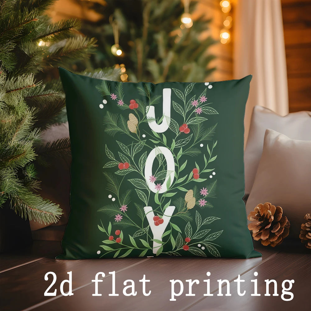Home Decor Merry Christmas Decorative Pillow Covers Suitable For Sofa Bedroom Car Pillow Cover Cushion Rectangular Back Cushion