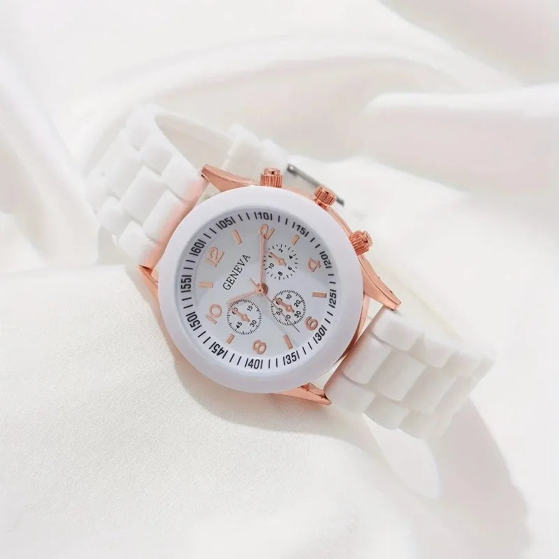 Luxus Set Elegantes Schmuckset - Uhr Ring Kette Ohrringe