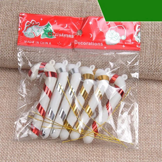 Choice Candy Cane Mini Weihnachtsbaum Deko - 12 Stück, Klein