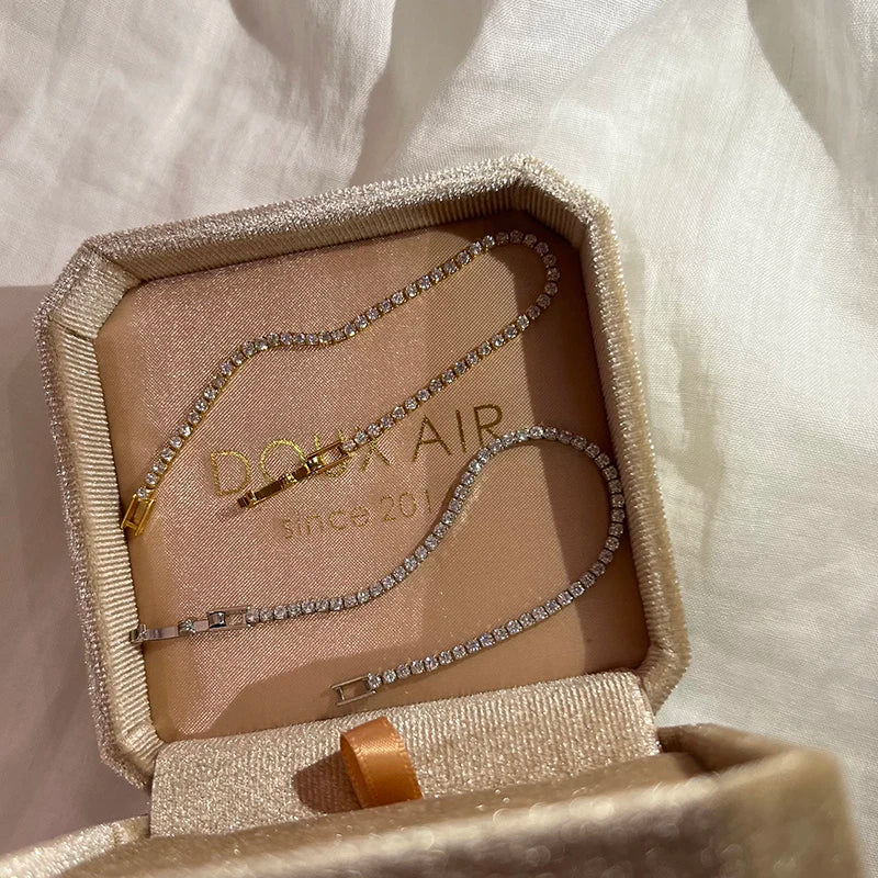Luxus Klassisch Voller Strass 18K Gold Plattiert Armbänder Für Frauen Funkelnd Einfach Zirkon Armbänder Schmuck Geburtstag Geschenke