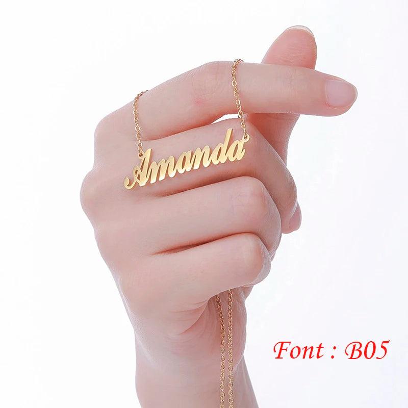 Your name on Necklace  Stainless Steel Jewelry