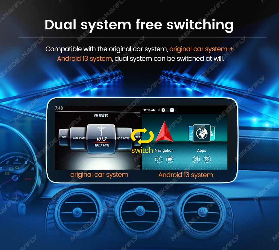 Mercedes Autoradio 2025: Android Screen Media Host - A-Klasse W176/GLA X156/CLA C117 DSP Wireless CarPlay Collection