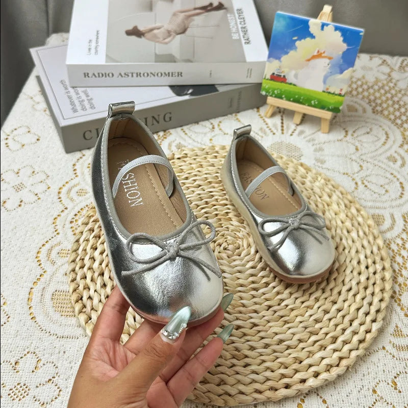 Mädchen-Schuhe 2025: Korean-Style Leather-Princess - Bow Fashion Collection