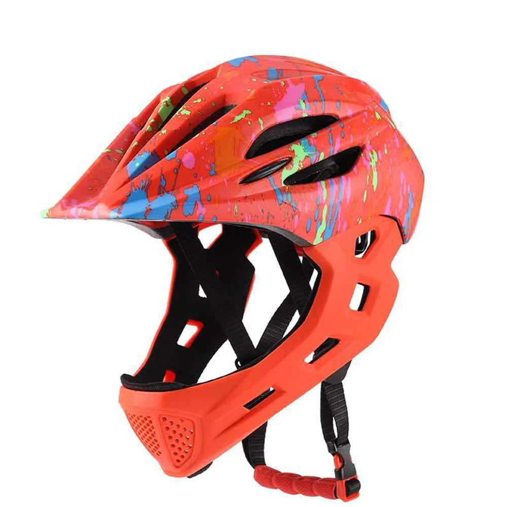 Children's Helmets Adjustable Breathable Roller Balance Bbike Sports Helmet LED Bicycle Riding Scooter Children's Full Helmet