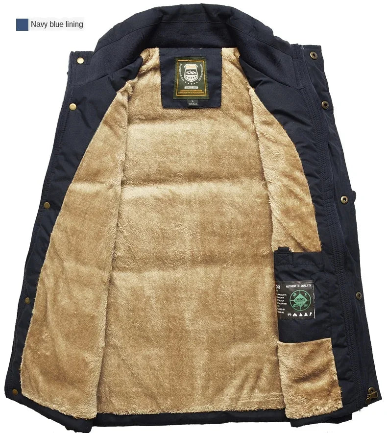 MAINKU Puffer-Weste Leicht Mit Fleecefutter Reißverschluss Größe 8XL - Warme Herren Weste Outdoor