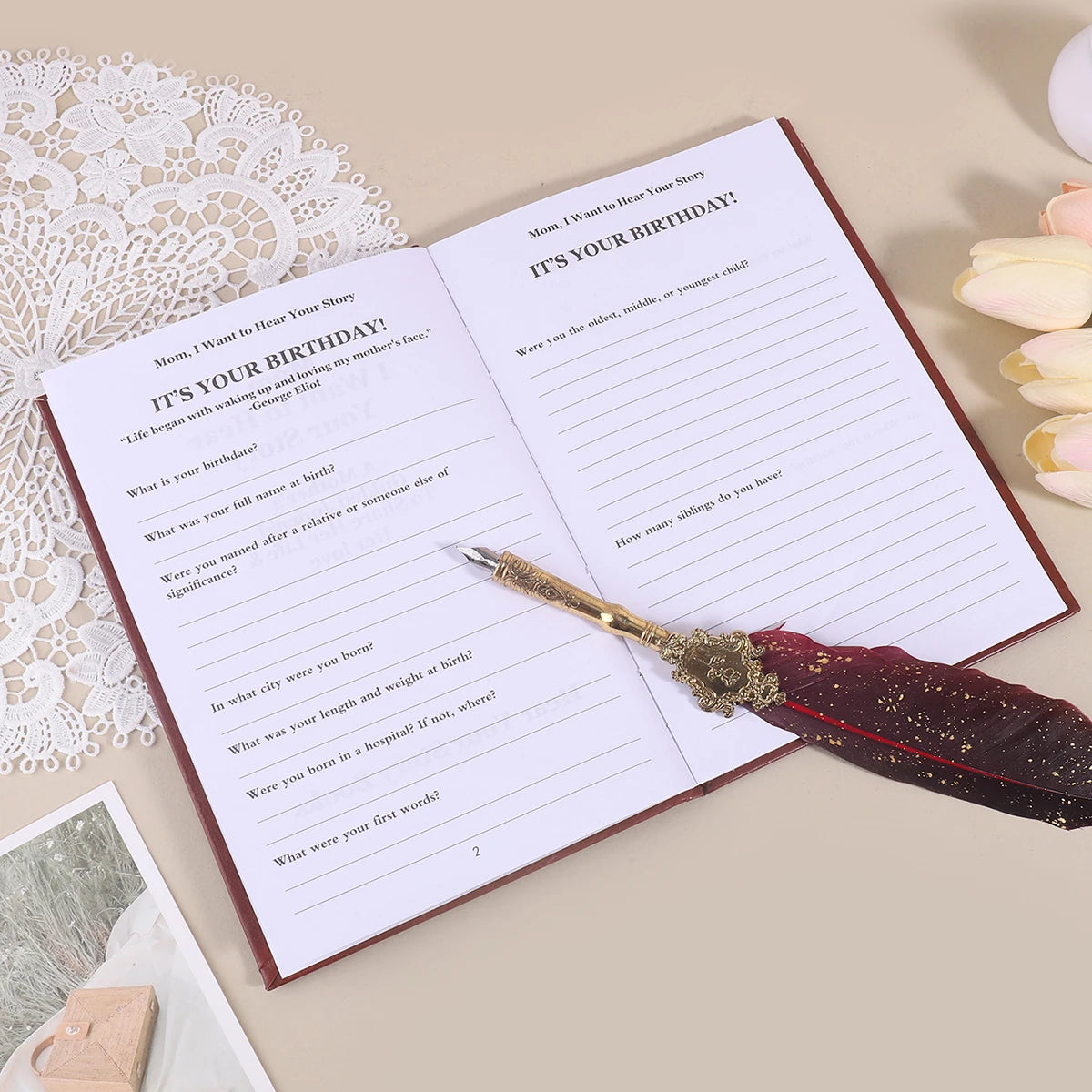 Choice Mom Ledercover Notizbuch - A5 120 Seiten Geschenk