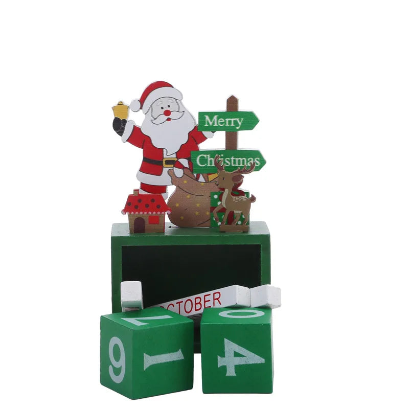 CN Adventskalender Holz Countdown - Kapazität 24 Tage, Größe 15x20 cm