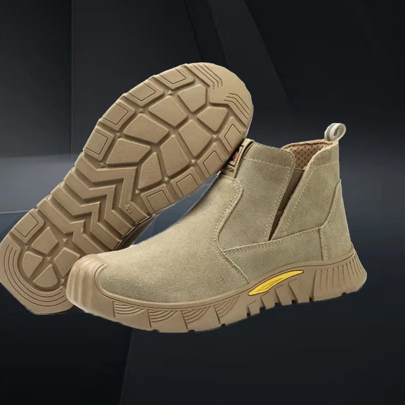 ZQXYZ 7100 Stahlkappe-Arbeitsschuhe - Gr 44; Leder; Gummi