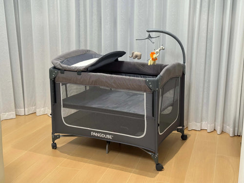 Babybett Mit Rollen Und Windelwechsel-Tisch Klappbar