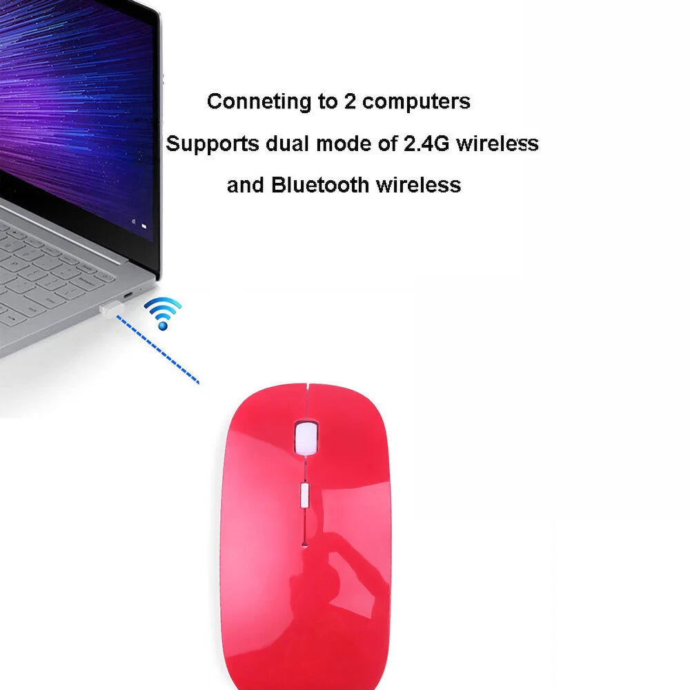 Slim Wireless Mouse 2.4GHz Optical Mice 1600DPI USB Receiver Gamer Office Thin Mouse Ergonomic Design Mice For PC Laptop Desktop