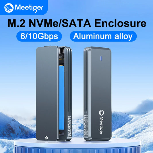 SSD-Gehäuse 2025: Meetiger M.2 SSD Enclosure - 10Gbps USB3.2 Type-C Aluminum NVMe SATA Collection