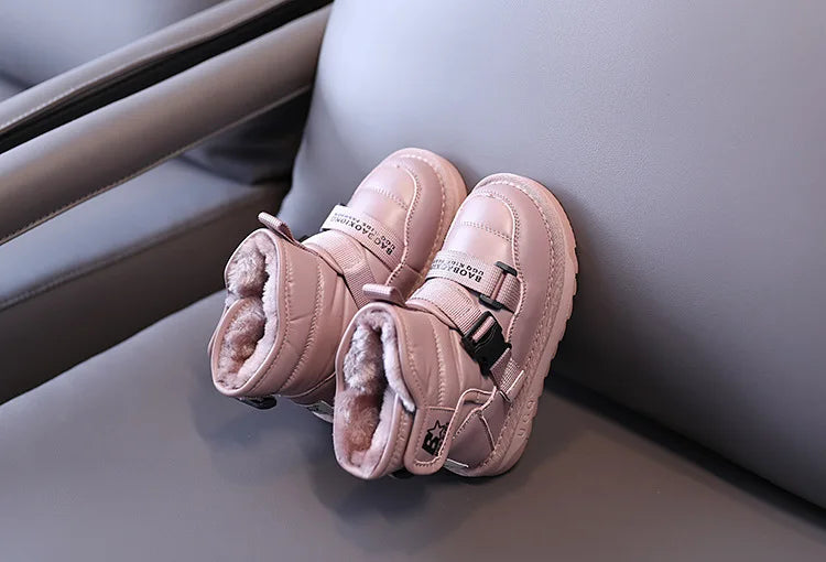 Kinder Winter 2022 neue Schneeschuhe plus samt verdickende Jungen und Mädchen Baumwoll schuhe wasserdicht rutsch fest